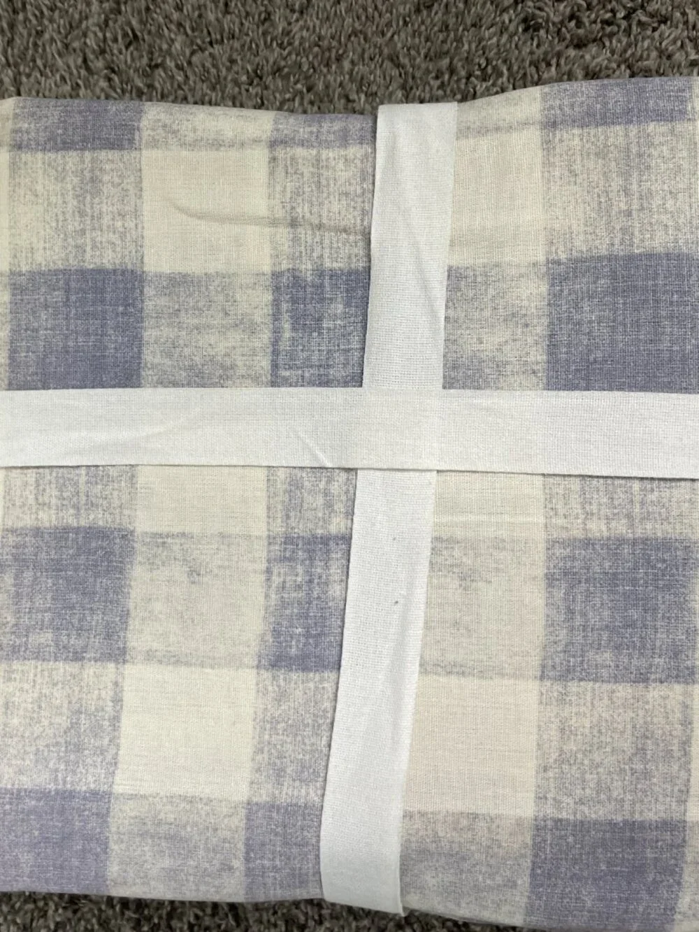 NWT Pottery Barn Rhett Check Duvet Cover in blue - Full/Queen